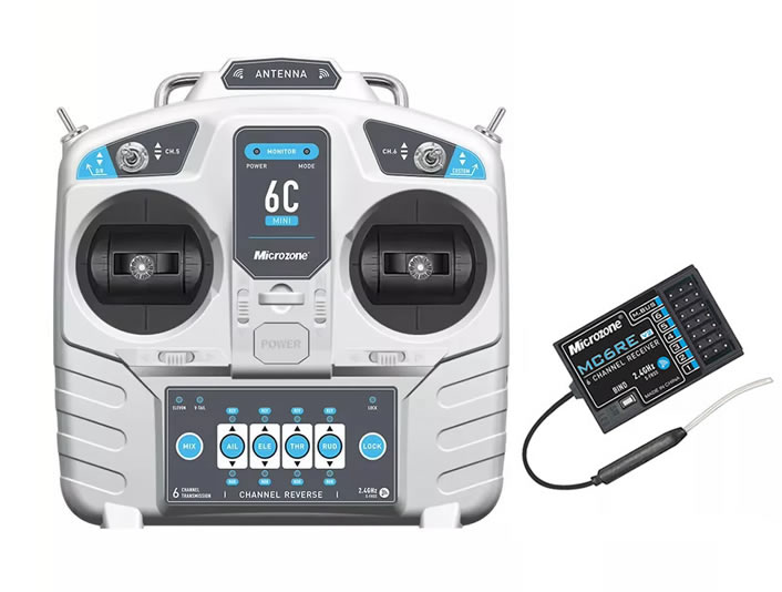 Microzone MC10 2.4GHz 10 Channel Radio Control RC Transmitter and Receiver