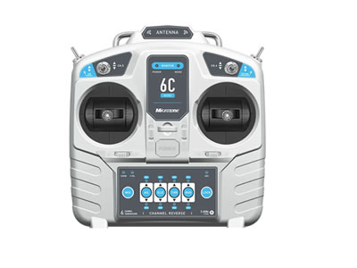 MicroZone MC6C Mini V2 2.4G 6CH Controller with MC6RE V2 Transmitter Radio System