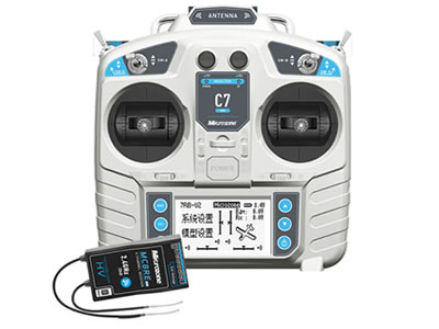 MicroZone MC7 Mini V2 2.4G Controller Transmitter with MC8RE V2 Receiver Radio System