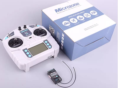 MicroZone MC7 Mini V2 2.4G Controller Transmitter with MC8RE V2 Receiver Radio System